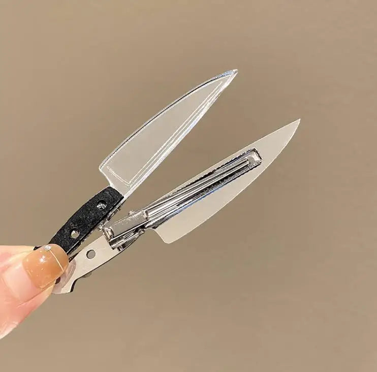 Weird Knife Hair Clips for Women - Creative Funny Hairpins, Punk Barrette Hairpins Headwear for Girls, Y2K Accessories