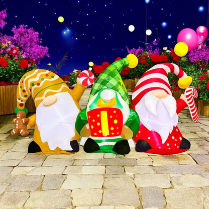 Merry Christmas Tree Arch Inflatable – Santa Claus Sleigh Decoration with LED Light for Home, Garden, and New Year Party Decor