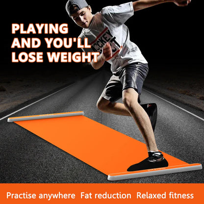 Portable Yoga Sliding Mat: Leg Core Fitness Training Board for Indoor Use - Antiskid & Mute, Ideal for Ice Hockey and Roller Skating