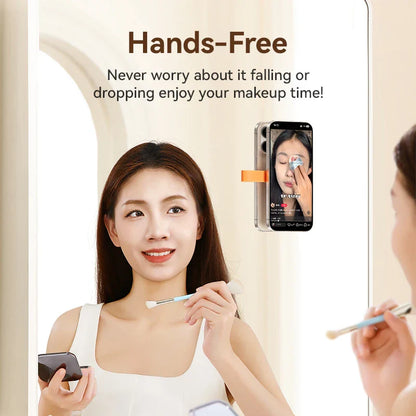 Joyroom Magnetic Suction Cup Phone Mount – Hands-Free Mirror Shower Stand, Silicone Case Holder for iPhone 16 ProMax