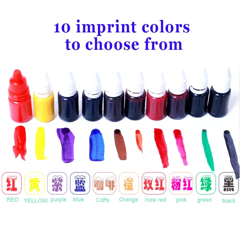 Custom Rubber Flash Stamp – Personalized Name, Logo, Signature for QA, Kids, Scrapbooking & Branding