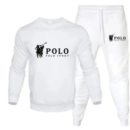 Men’s Autumn Winter Sweatshirt & Jogger Set – Round Neck Casual Sportswear Outfit for Outdoor Fitness & Daily Wear
