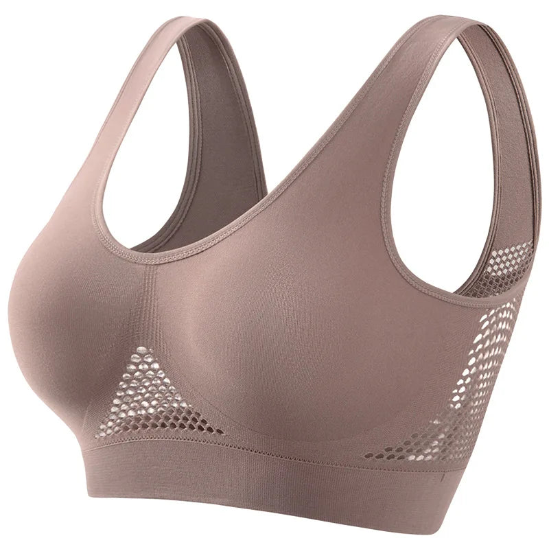 Seamless Push-Up Bra for Women – Wireless Breathable Comfort Bralette & Crop Top Sports Lingerie, S–5XL Plus Size Support