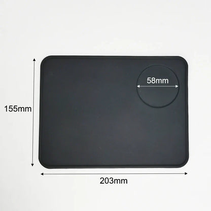 High Quality Silicone Espresso Tamper Mat – Slip-Resistant Rubber Corner Pad (No Tamper Included)
