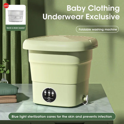 Portable Mini Washing Machine – 4.5L Washer for Socks, Underwear & Panties, Travel & Dorm Use, EU/US/UK/AU Plug
