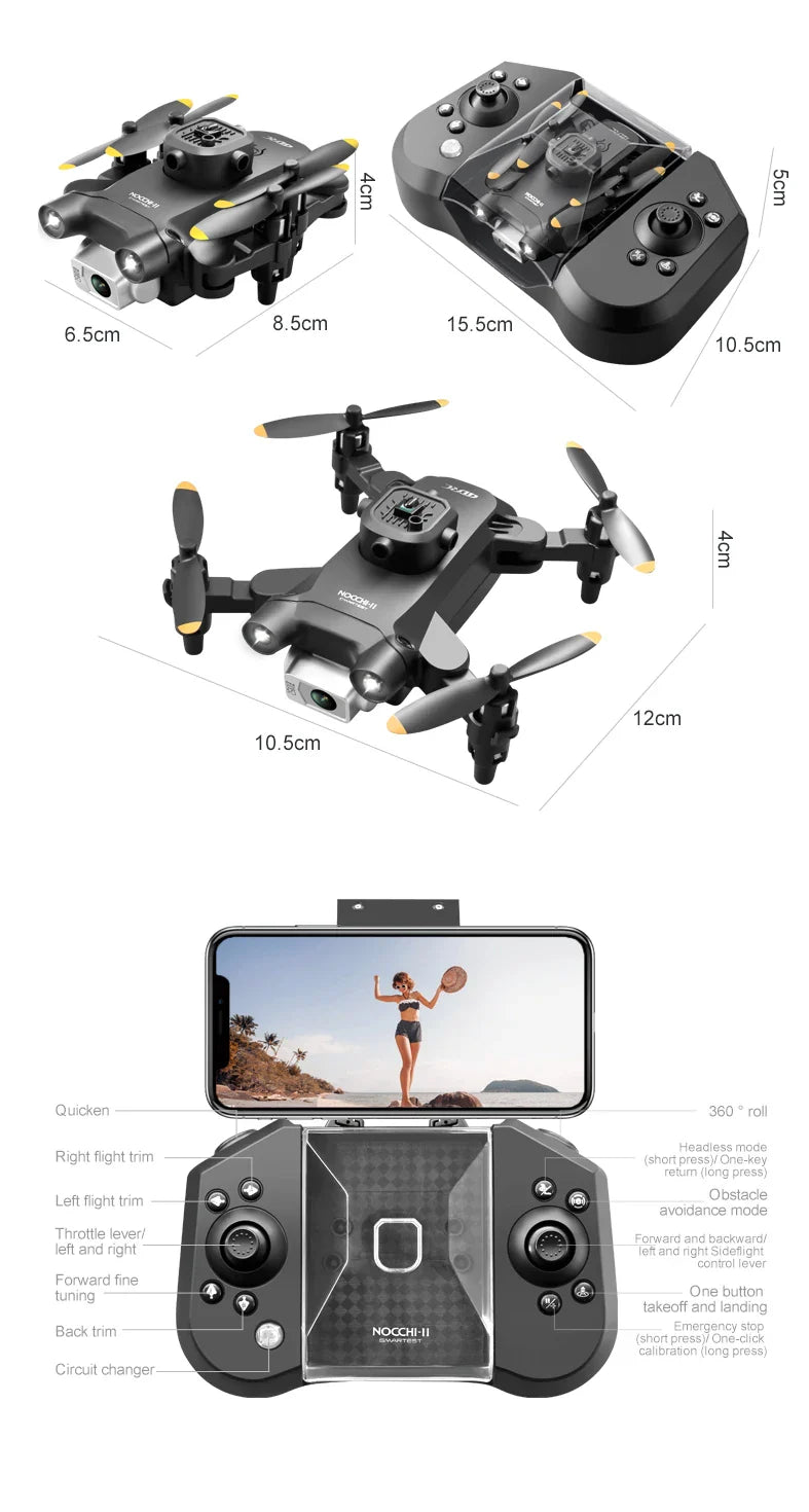 4DRC V30 Mini Drone – 4K/1080P HD Camera FPV RC Quadcopter with 5-Sided Obstacle Avoidance, Toy Gift Helicopter