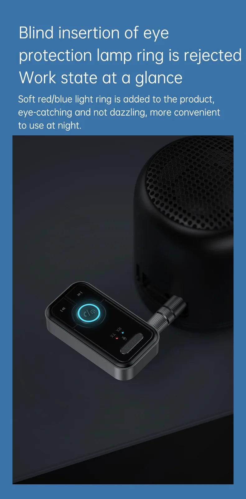 Bluetooth 5.3 Audio Adapter – Wireless Transmitter & Receiver for Car, Music, Headphones, Speakers, 3.5mm AUX