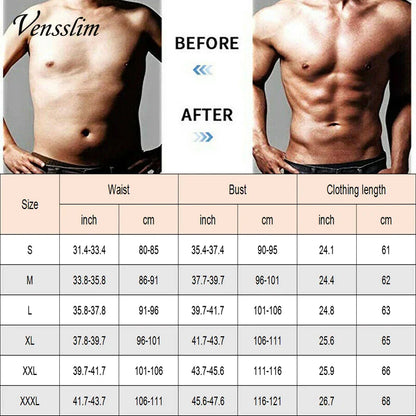 Men's Double Belt Waist Trainer Sauna Vest: Body Shaper Corset for Abdomen Slimming & Fat Burn - Fitness Shapewear