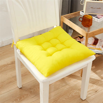 Solid Square Chair Cushion – Soft Cotton Upholstery for Office, Home, Car, and Garden Sun Lounge Seat