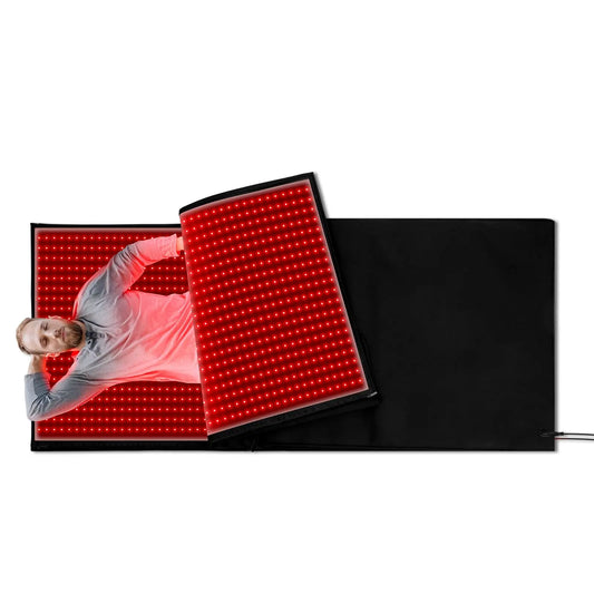 LOVTRAVEL 2560pcs LED Red Light Therapy Mat – 660 & 850nm Near Infrared Large Pad for Full Body Treatment