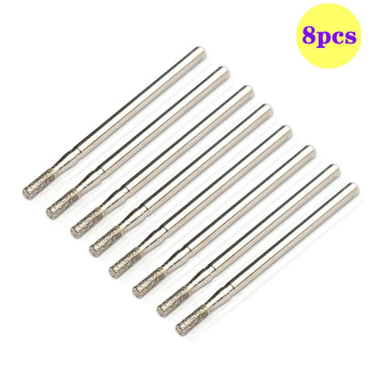 8pcs Diamond Nail Drill Bit Set - Rotary Electric Milling Cutters for Pedicure, Manicure, Cuticle Burr & Nail Tools Accessories