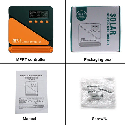 EASUN MPPT Solar Charge Controller — 10A-60A Regulator for 12V/24V Battery, 100V PV Input