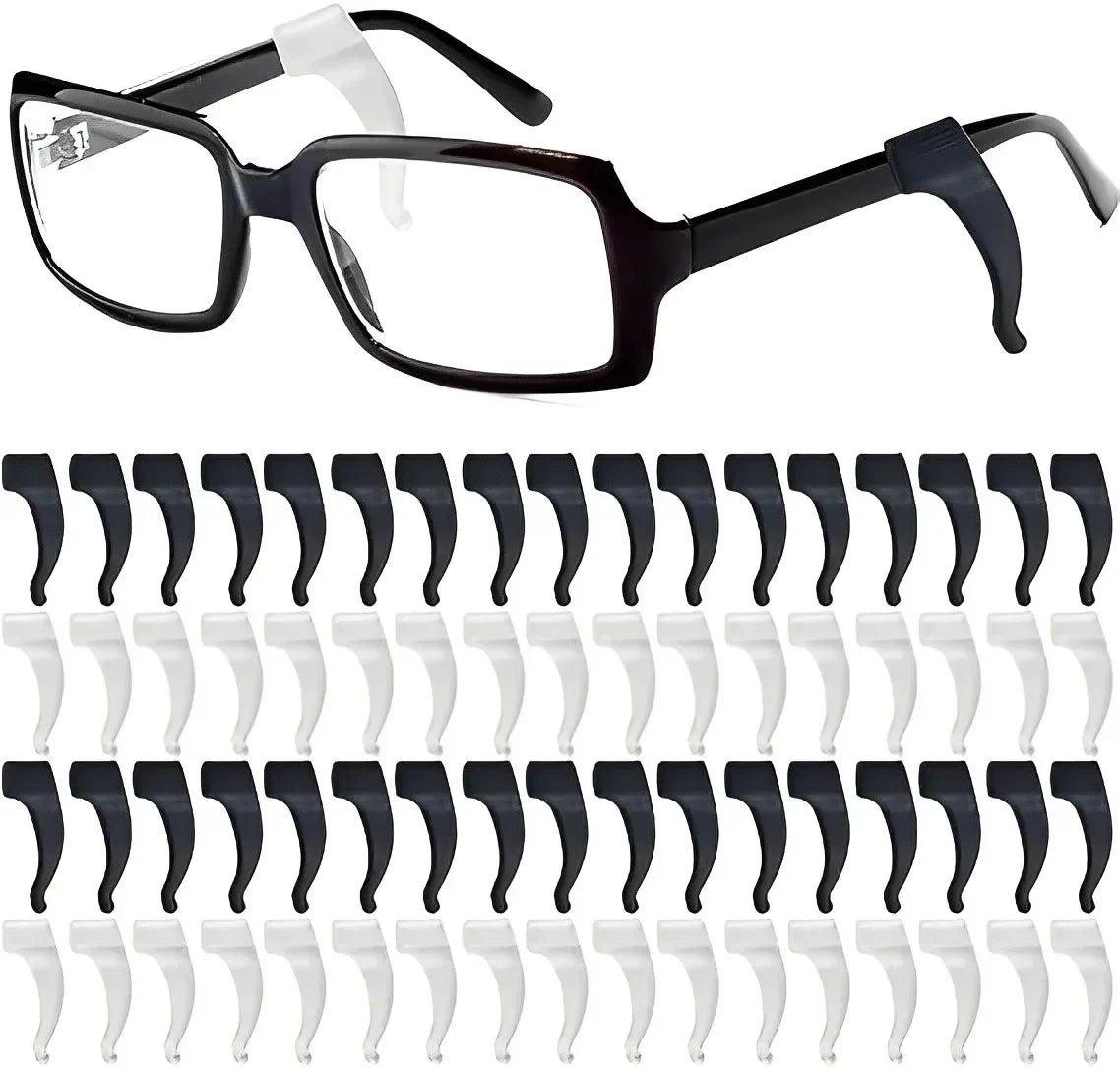 2/40PCS Silicone Ear Hooks for Glasses | Anti-Slip Eyewear Grip, Temple Sleeve & Sunglasses Holder Accessories