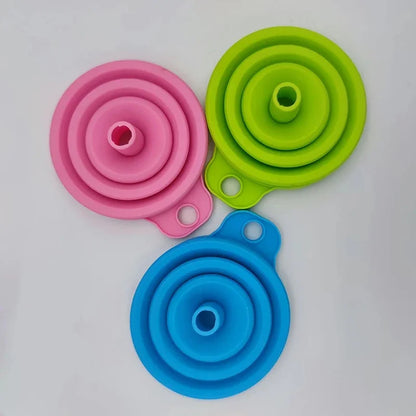 Folding Silicone Engine Funnel - Automotive & Home Use Liquid Funnel for Detergent & Tools