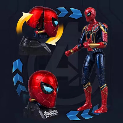 Marvel Iron Man Head Shaped Action Figure – Deformable Toy with Spider-Man Joints, Mobile Model Doll for Kids’ Educational Play