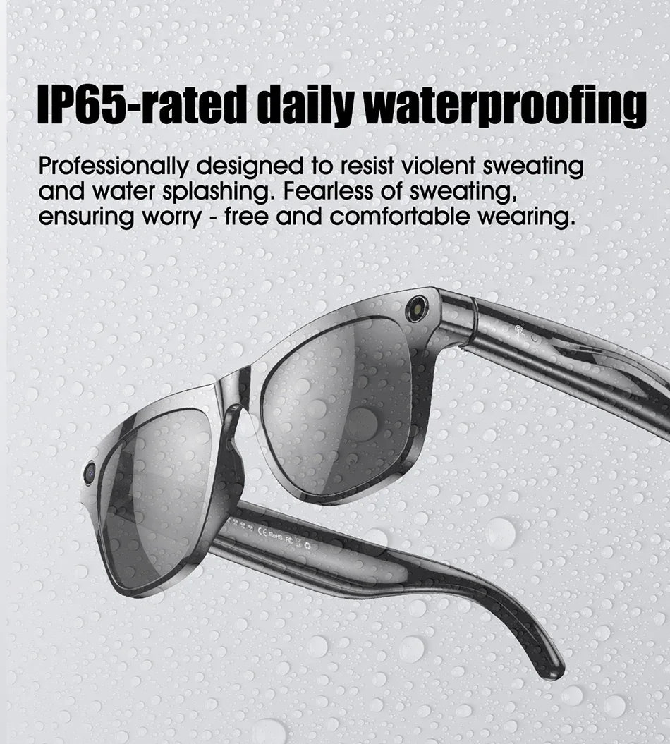 Xiaomi AI 8K Smart Glasses — 120MP Camera, Waterproof, Bluetooth Calls & Music, Picture Recognition, ChatGPT, 2025 New