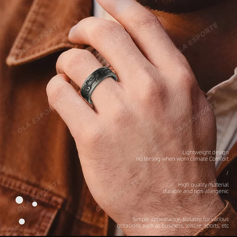 2026 Smart Ring Health Tracker – Heart Rate, Blood Pressure, Blood Oxygen & Sleep Monitoring Fitness Activity Ring with Step Counter, Waterproof Wearable Device