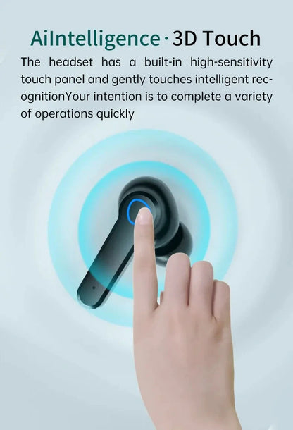 M19 Bluetooth Wireless Headset – TWS Gaming Earbuds with Noise-Cancelling, Touch Control & Mini Emergency Power Bank