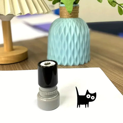 4 Styles Cute Cartoon Stamps | Lovely Black Cat DIY Scrapbooking, Diary & Collage Stationery Decoration