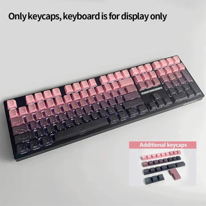 Topographic Keycaps 4.0 Version - 98 Key PBT Cherry Profile Shine Through Side Print Backlit Mechanical Keyboard Caps