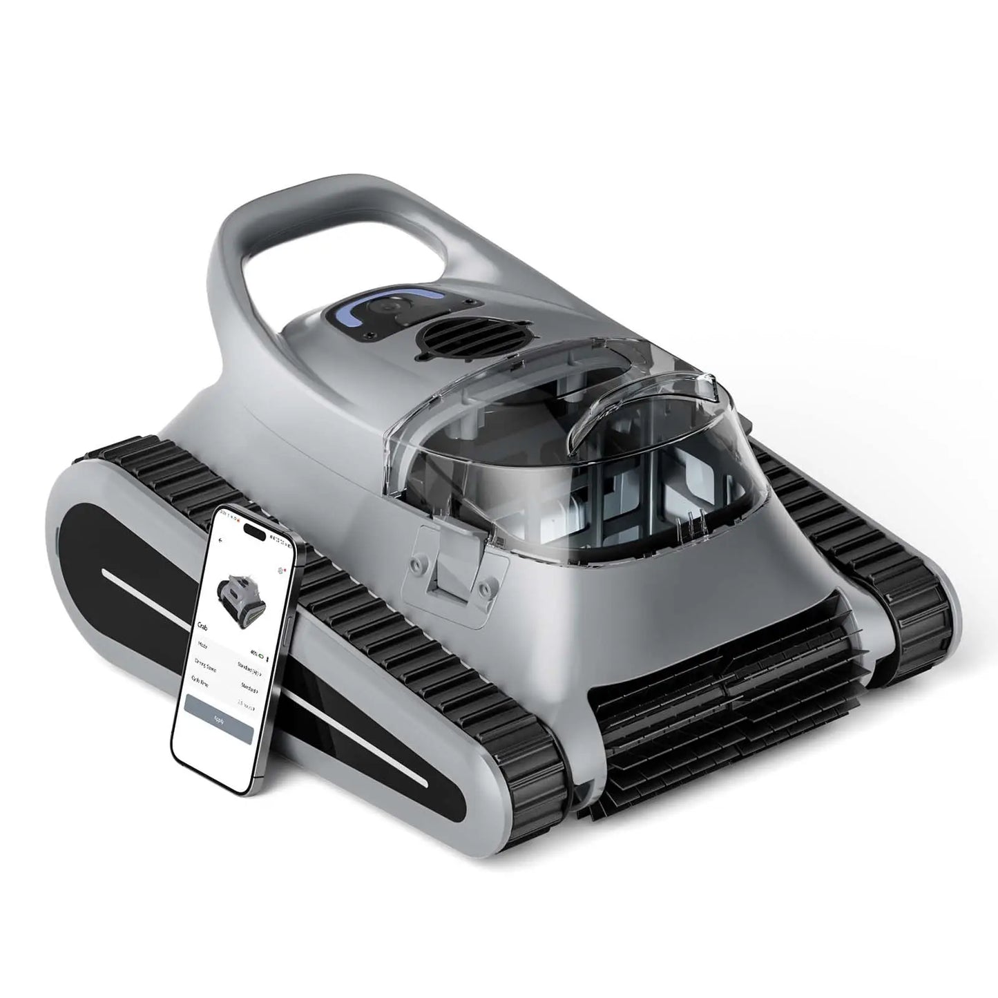 (2025 New) Seauto Crab Pro Cordless Robotic Pool Cleaner – Vacuum for Inground Pools up to 2000 Sq.ft, Wall & Waterline Cleaning