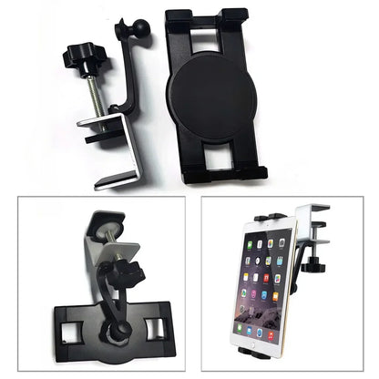 Universal Under Cabinet Phone & Tablet Holder – Metal Clamp Stand for 4.7–13” iPad & iPhone