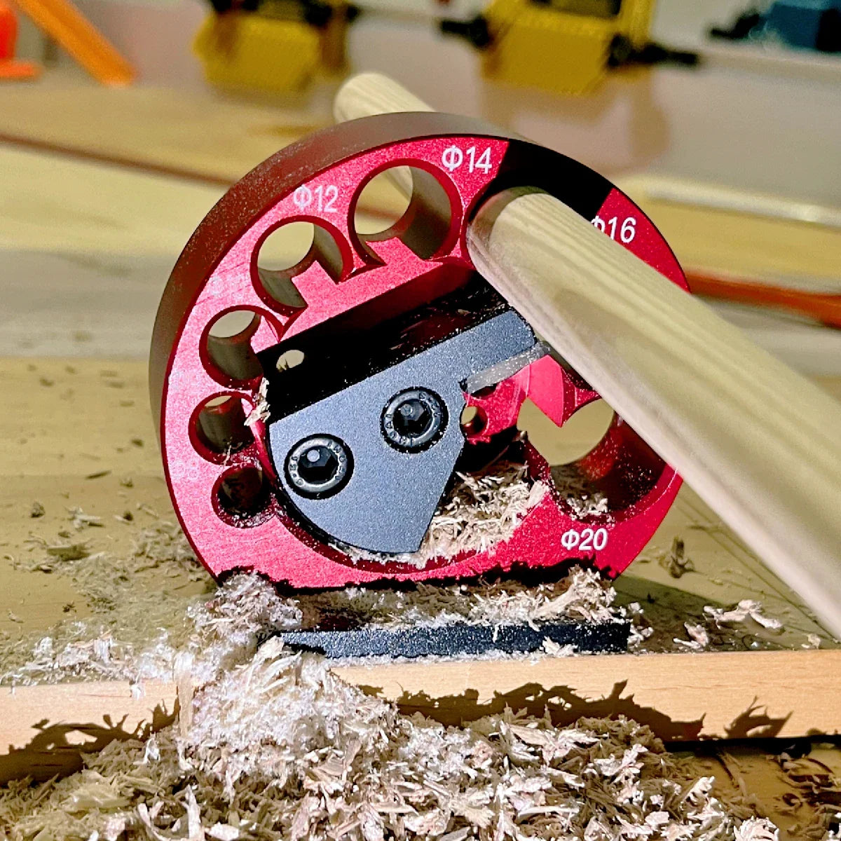Adjustable Dowel Maker Jig Set with Carbide Blades - Woodworking Electric Drill Milling Auxiliary Tool for 8-Hole Dowel Production
