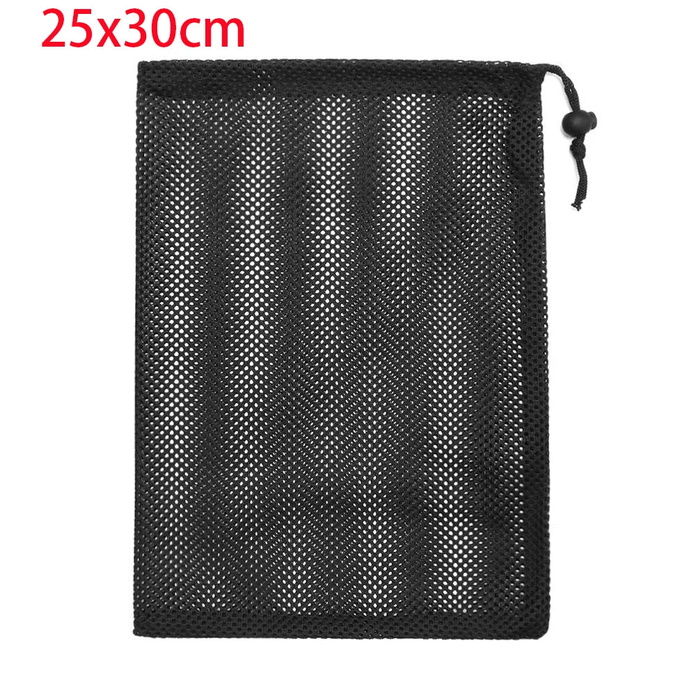 Durable Nylon Mesh Drawstring Bag – Multi-Purpose Outdoor Travel Storage Pouch for Camping Gear