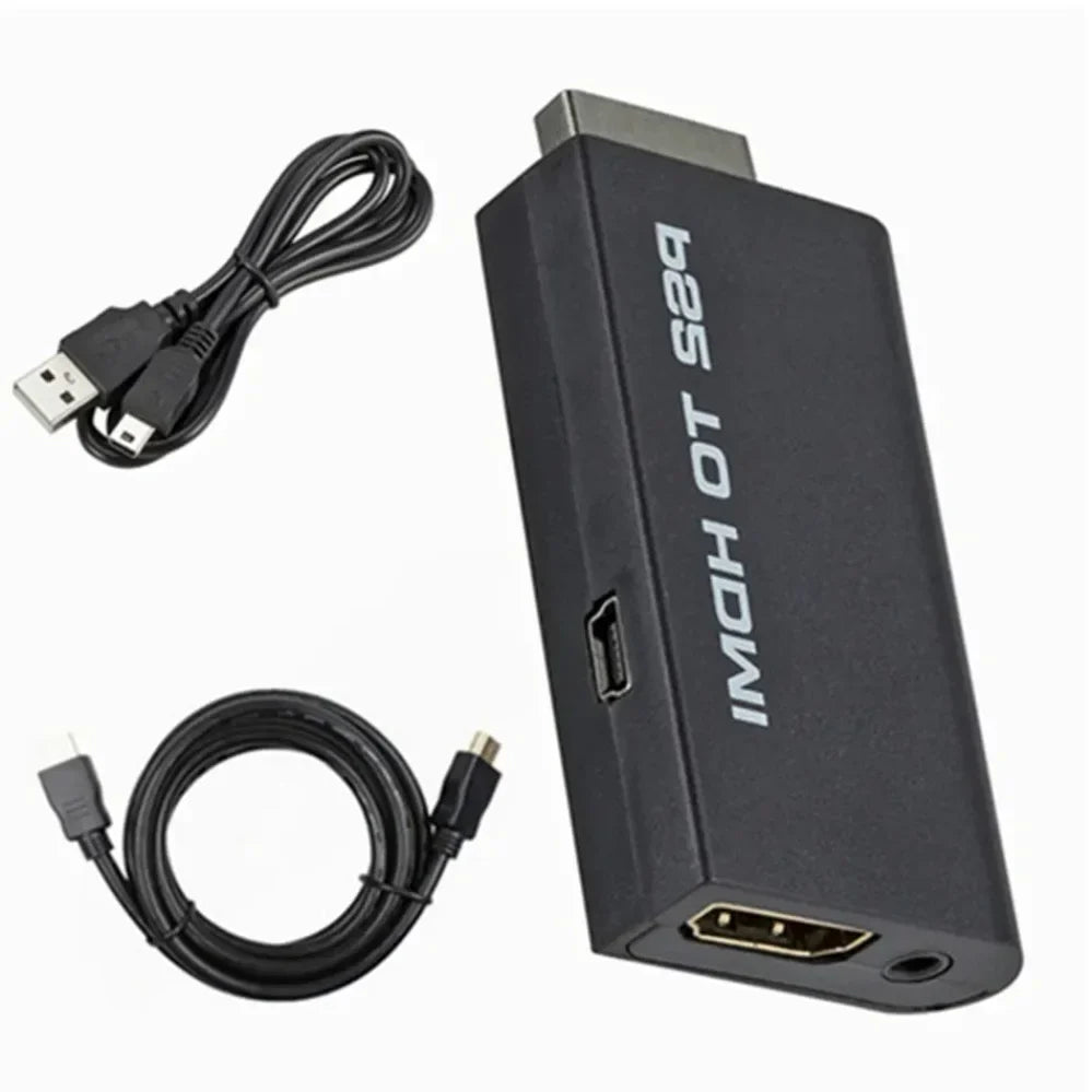 PzzPss PS2 to HDMI Converter with 3.5mm Audio Output – Supports 480i/480p/576i HD Display Modes