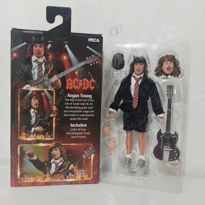 NECA Highway to Hell Angus Young & Bon Scott Action Figure – 18cm Collectible Toy Gift