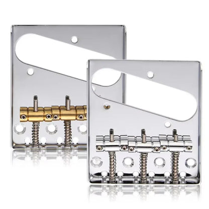 Pro Telecaster TL Bridge Upgrade — 6-Point Brass Saddles with Ashtray Design, CNC Aluminum Base for Vintage Tone Enhancement