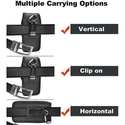 Vertical Nylon Cell Phone Belt Clip Holster – Stonego Card Holder Case for 4.0-6.7 Inch Phones