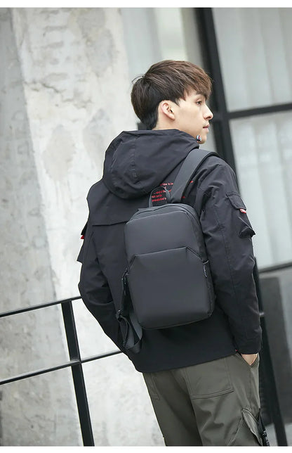 Mini Canvas Men’s Backpack – Black Rucksack, Waterproof School & Travel Bag