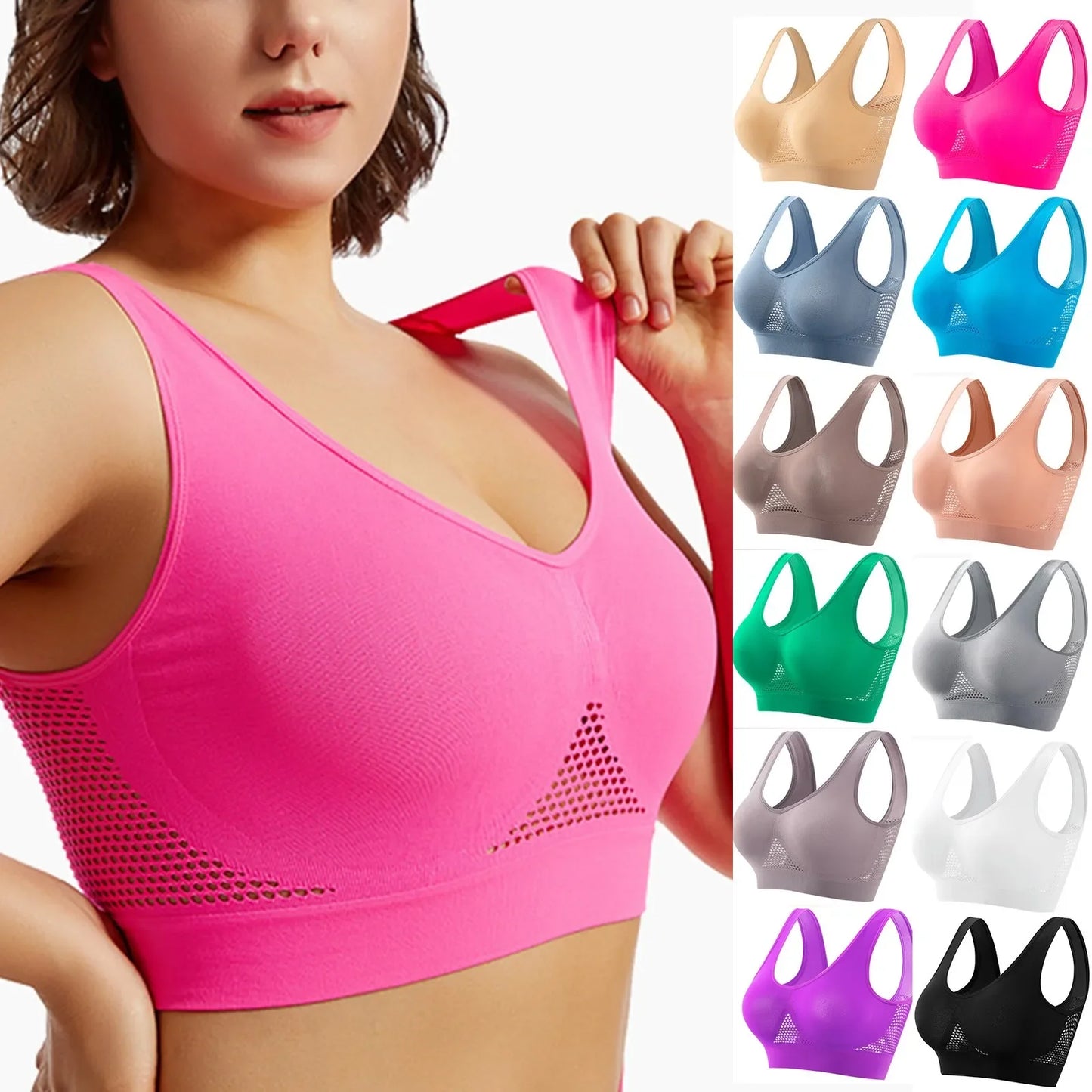 Women’s Shockproof Sports Bra — High-Support Running & Fitness Yoga Vest | Anti-Sag Soft Comfort