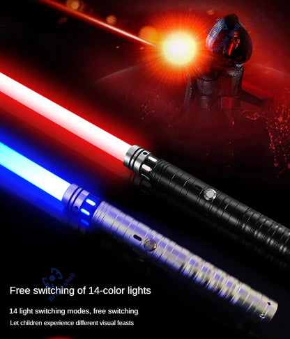 RGB Metal Lightsaber Toy – 15-Color Changing Laser Sword with Sound Effects, Force FX Jedi Blaster Gift for Kids