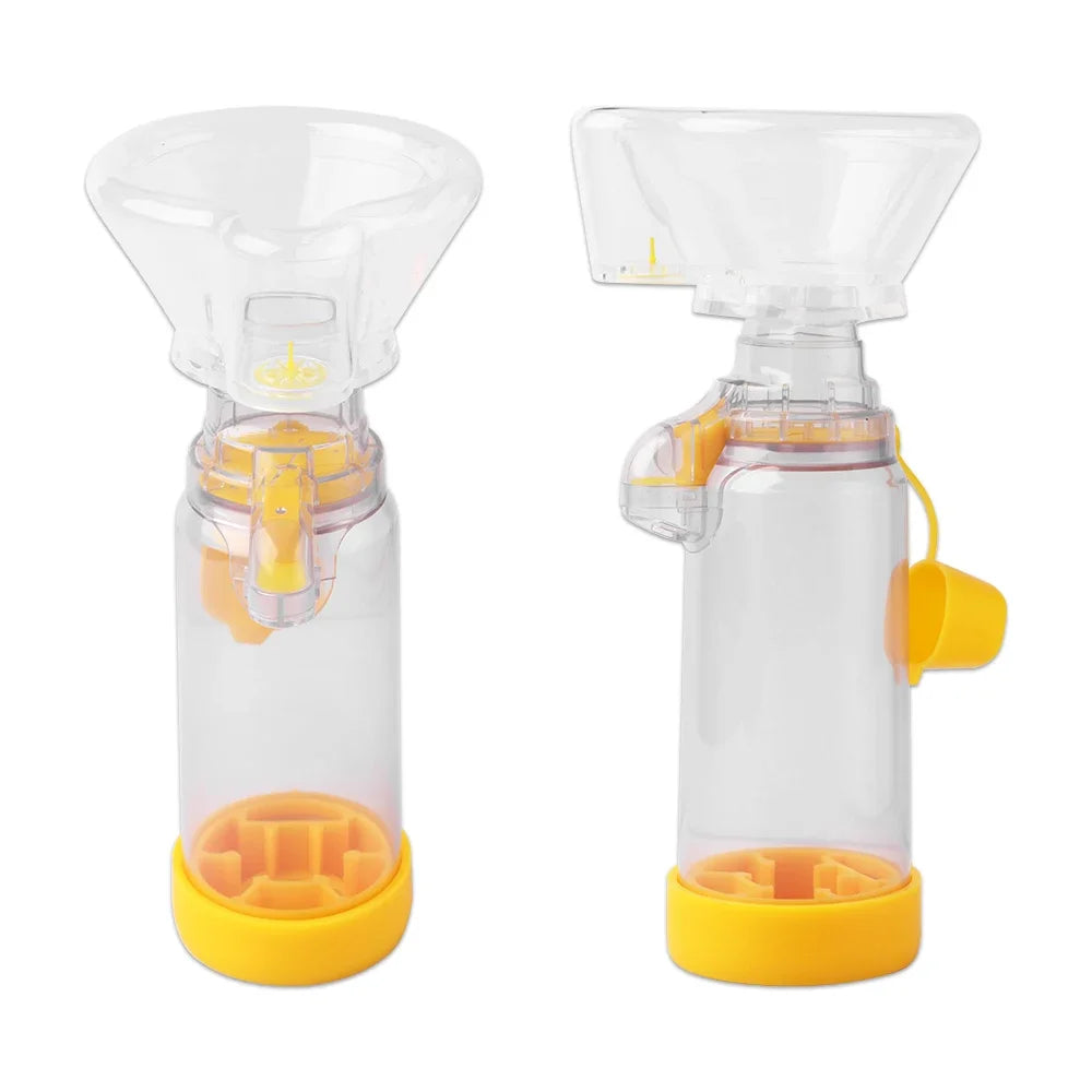 Asthma Inhaler Spacer & Nebulizer — Adult, Child, and Baby Aerosol Compressor with Mist Storage Bottle, Mask, and Tank Cup