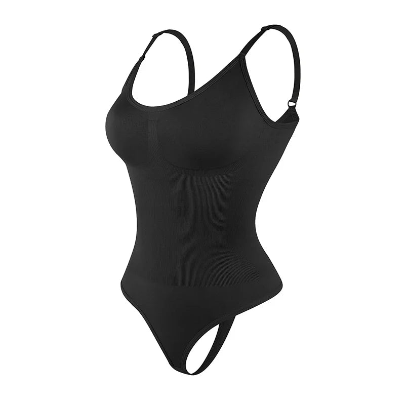 Women’s Full Body Shapewear Bodysuit – Smoothing Thong Body Shaper Sculpting Slimming Underwear