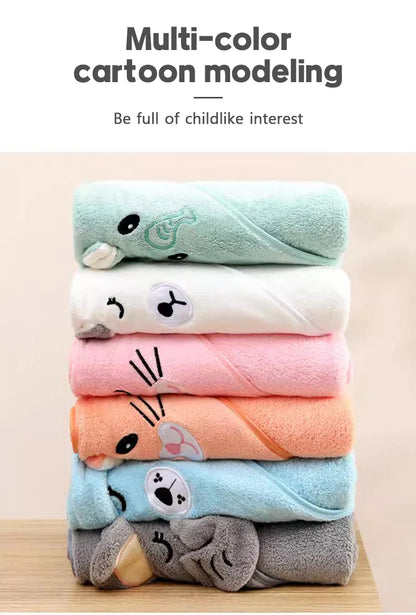 Cute Baby Bath Towel – Soft, Absorbent Newborn Swaddle Wrap Blanket for Girls & Boys