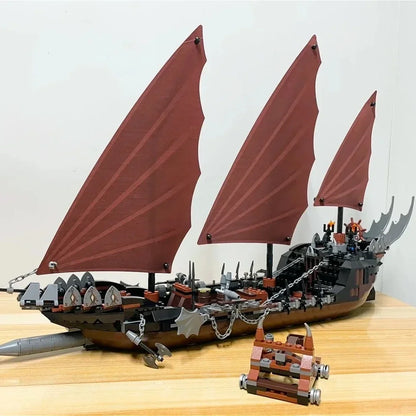 Ghost Pirate Ship Ambush Building Blocks — 806PCS DIY Educational Boat Toy for Kids & Adults, Birthday Gift Set