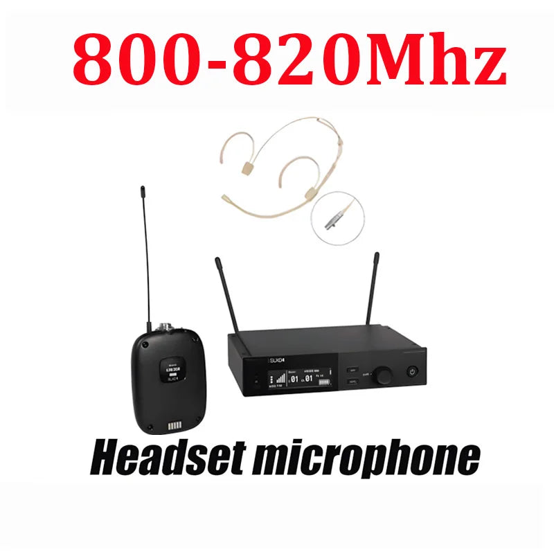SLXD Wireless Microphone System – 500/600/800MHz 4-Pin Headset with KSM8/Beta58, Professional Audio for Stage & Karaoke