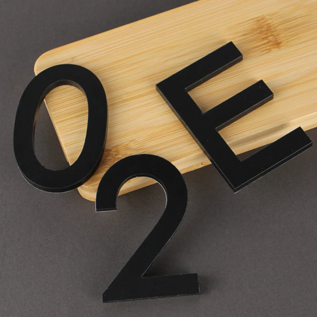 3D Mirror Acrylic Alphabet Wall Stickers – Black English Letters & Numbers for Personalized Door & Room Decor