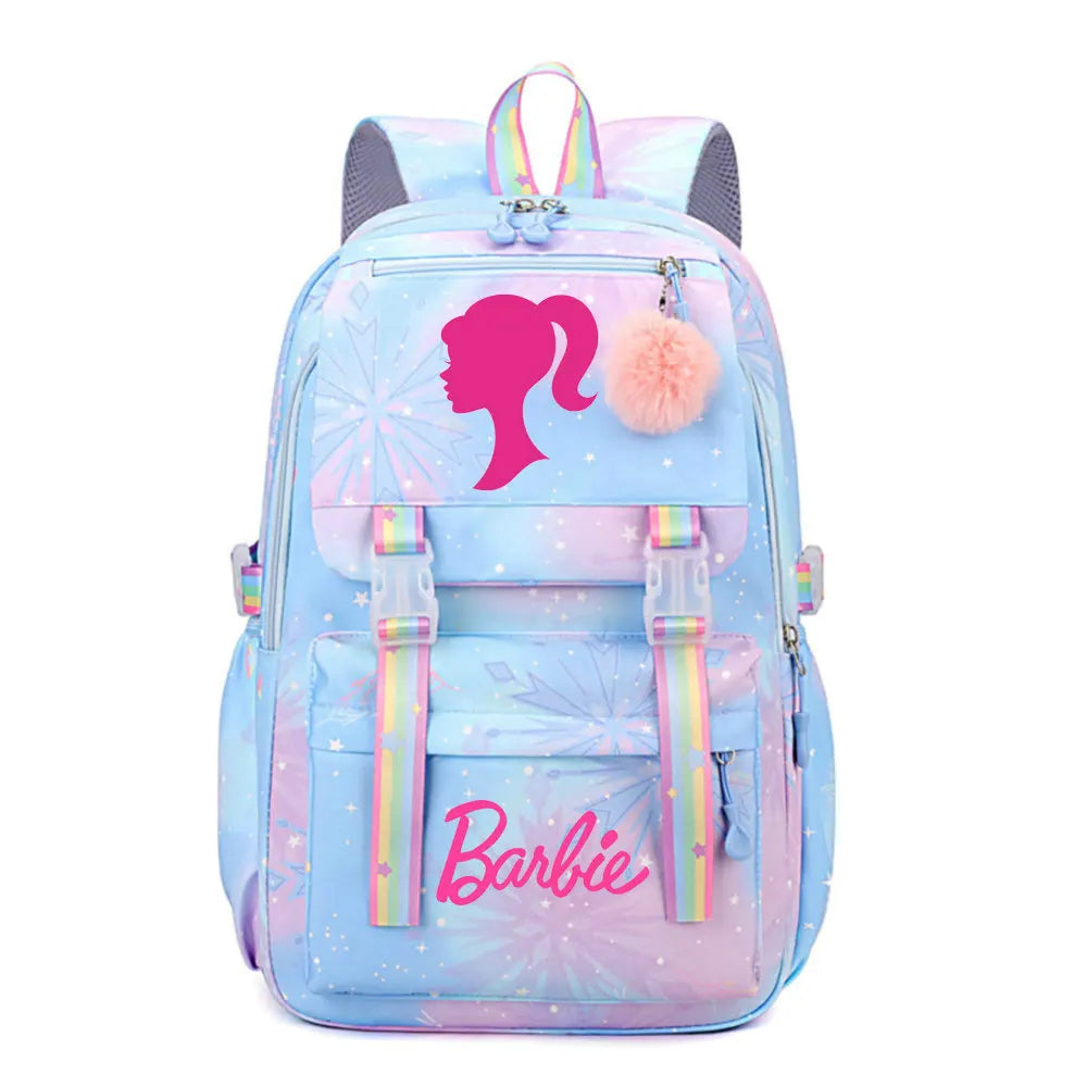 New Barbie Kids School Backpack – Canvas Travel & Laptop Bag for Boys, Girls, & Teenagers