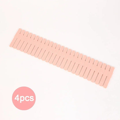 4/8PCS Adjustable Drawer Dividers – Durable Storage Organizer for Socks, Underwear & Clothes, Closet & Cabinet Partition System