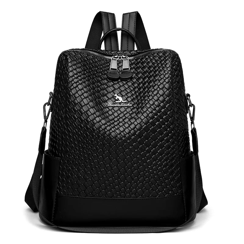 Luxury Women's Designer Backpack - High-Quality Leather, Large Capacity, Multifunctional Travel Mochila for Girls