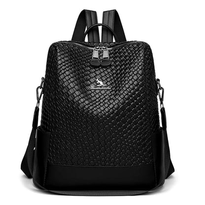 Luxury Women's Designer Backpack - High-Quality Leather, Large Capacity, Multifunctional Travel Mochila for Girls