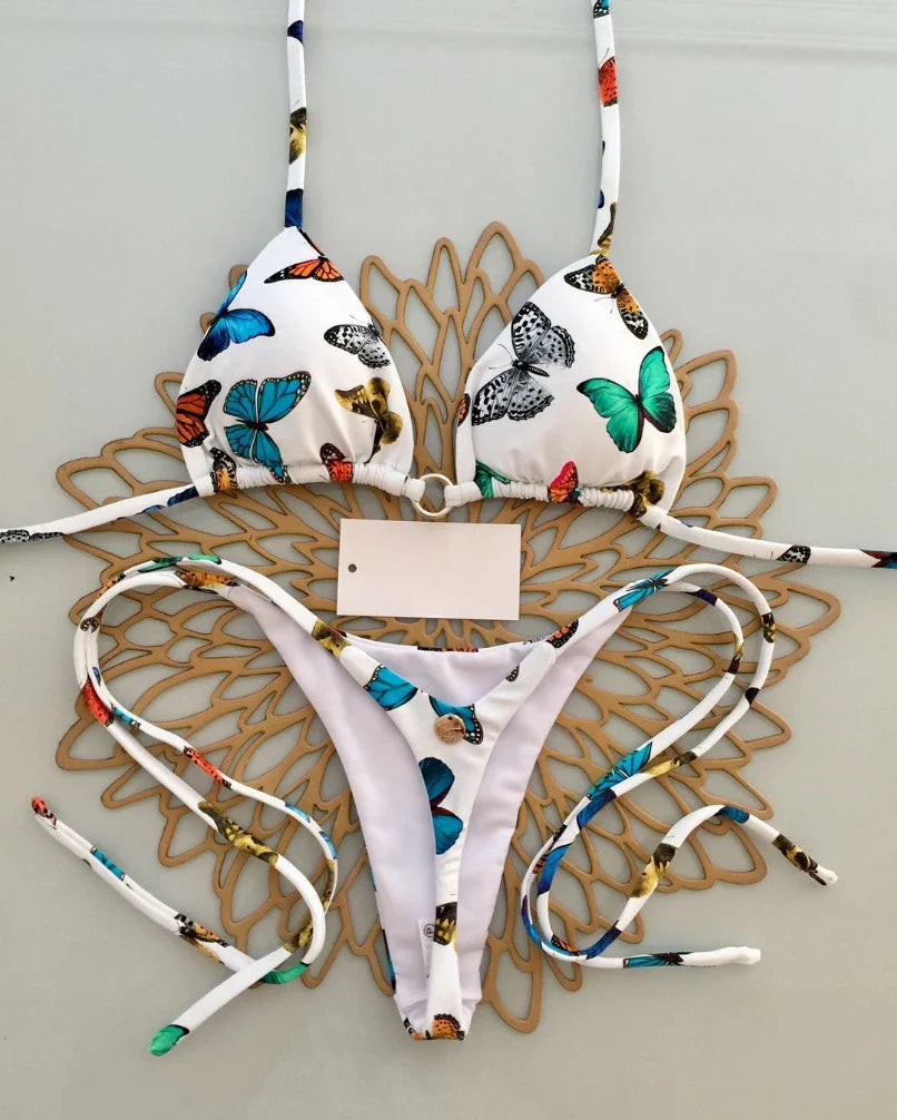 Women’s Leopard Print Bikini Set – Sexy Swimwear for Beach Vacation, Thong Bathing Suit & Summer Beachwear