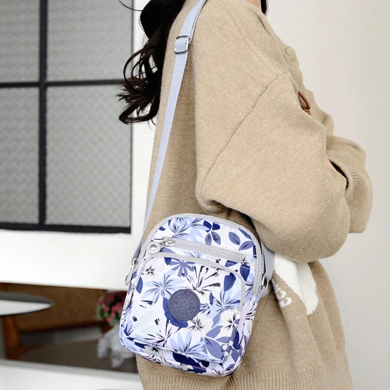 Fashion Oxford Cloth Crossbody Shoulder Bag - Waterproof Multi-Pocket Women’s Mobile Phone Storage Handbag