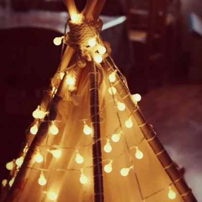 10M LED Ball String Lights – Outdoor Fairy Garland Bulb Lights for Garden, Wedding, Party & Christmas Home Decoration