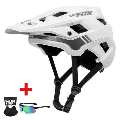 BATFOX Matte Black MTB Bike Helmet – Men's Mountain Bike Cycling Helmet Casco Ciclismo