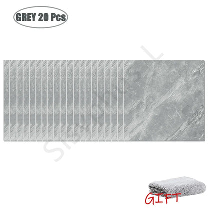 PVC Marble Wall & Floor Stickers - Waterproof Self-Adhesive Tile Decor for Kitchen & Bathroom